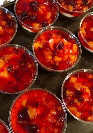 A picture of Cranberry Orange Pretzel salad.