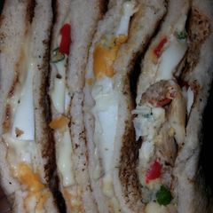 A picture of Chilly, Egg cheese sandwich.