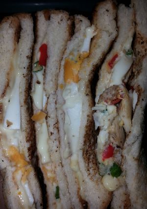 A picture of Chilly, Egg cheese sandwich.
