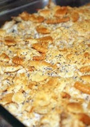 A picture of poppy seed chicken.