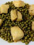 Caella con guisantes