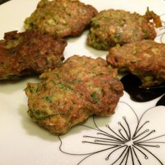 A picture of Zucchini burgers.