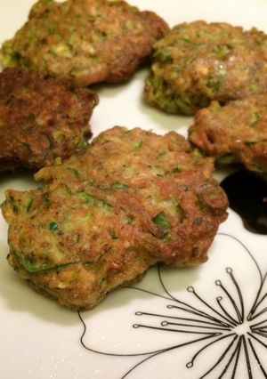 A picture of Zucchini burgers.