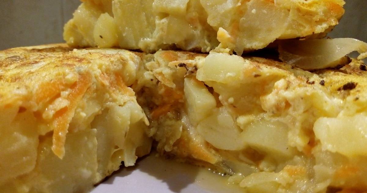 Tortilla de papas con zanahorias Receta de Sheila D'Alessandro Cookpad