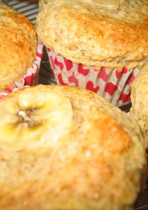 A picture of Oil and Egg-Free Soy Milk Banana Muffins.