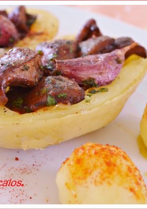Una foto de Patatas rellenas de setas (Thermomix)