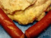 A picture of cheese brat