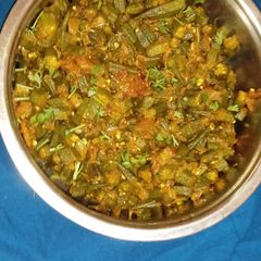 A picture of Masala bhindi.