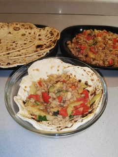 Una foto de Fajitas con carne picada 🌮