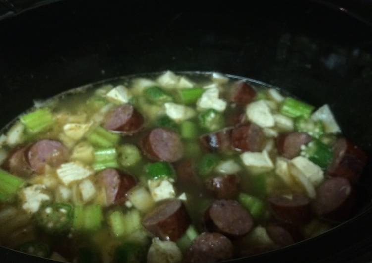 Easiest Way to Prepare Any-night-of-the-week Crockpot Chicken And Sausage Gumbo