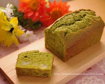 The New Way Cooking Recipe Matcha Pound Cake with Sweet Chestnuts Savory Delicious