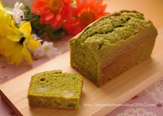 Matcha Pound Cake with Sweet Chestnuts