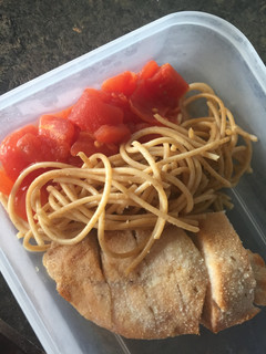 A picture of Turkey Parmesan Spaghetti.