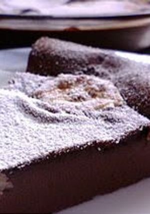 A picture of Chocolate-Flavored Banana Clafouti.