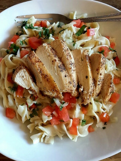 A picture of Peppered Chicken and Noodles.