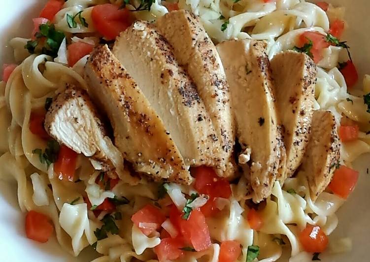 Peppered Chicken and Noodles
