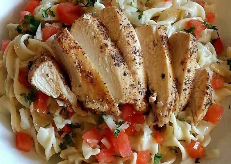 Simple Way to Prepare Homemade Peppered Chicken and Noodles