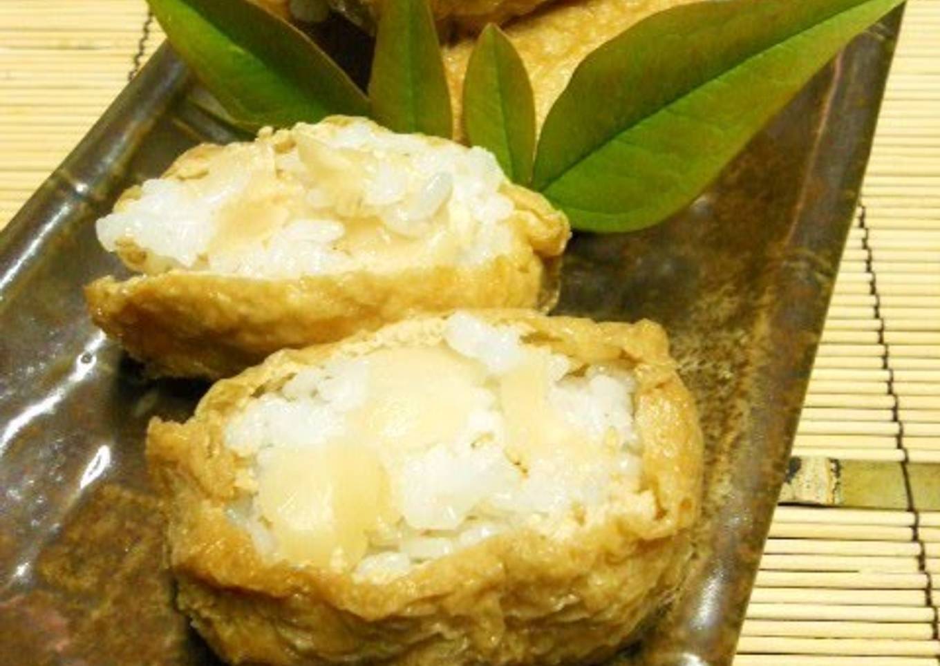 Inari sushi with a Twist - Pickled Ginger Inari