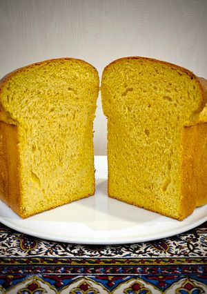 عکسی از دستور نان تست کدو حلوایی (pumpkin loaf pan)