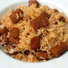 A picture of Spam Baked Rice.