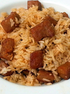 A picture of Spam Baked Rice.