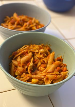 A picture of Red Sauce Pasta.