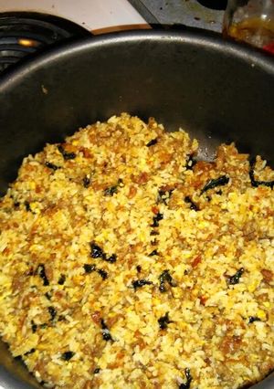 A picture of Spicy sausage fried rice.