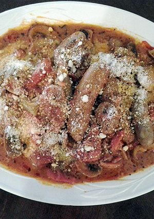 A picture of Assorted Sausage and Vegetable Braise.