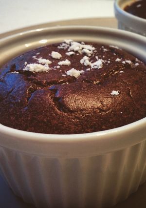 A picture of Chocolate-Cranberry French Soufflé.