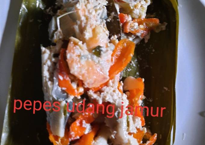 Pepes jamur udang