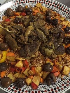 صورة لوصفة رز بالخضروات واللحم