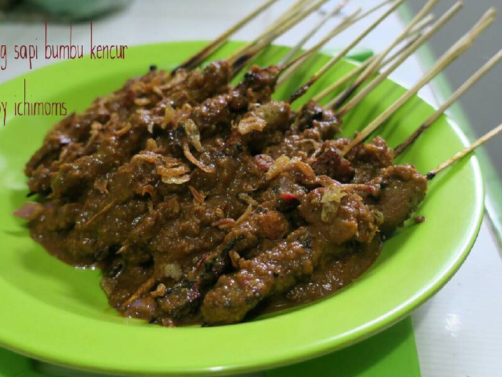 Standar Resep membuat Sate daging sapi bumbu kencur dijamin istimewa