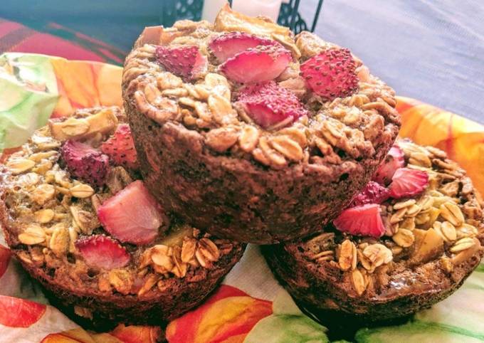 Oats apple breakfast muffin