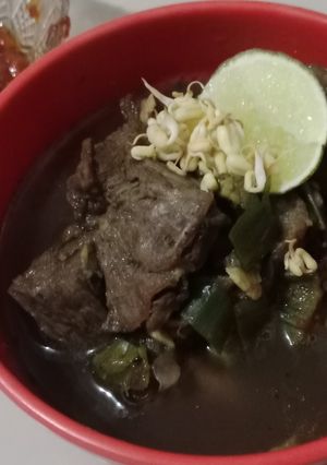 Foto resep Rawon tetelan bumbu instan tanpa uleg