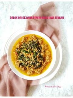 Foto resep Oblok-Oblok Daun Pepaya Khas Jawa Tengah