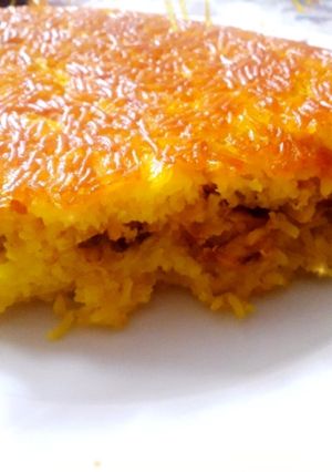 عکسی از دستور ته چین مرغ درفر