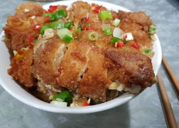Easiest Way to Make Tasty Student Meal Japanese Chicken Chop Rice Katsu Don