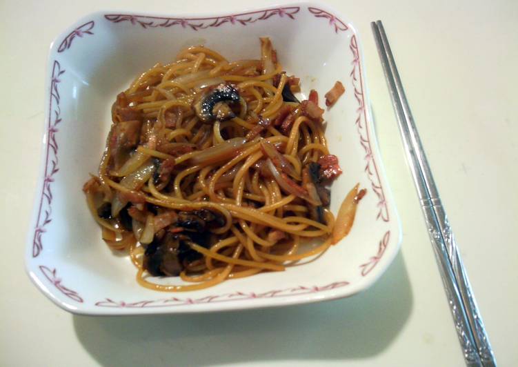 Simple Way to Make Super Quick Homemade salty oyster sauce pasta