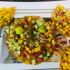 A picture of Corns Masala Papad.