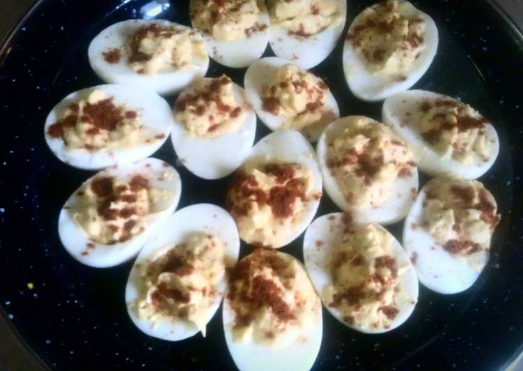 Simple Way to Make Homemade spicy deviled eggs