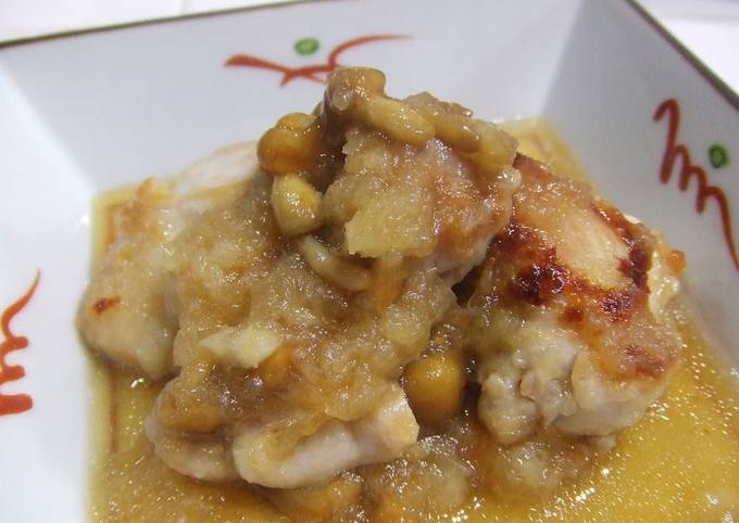 Comfort Food For Fall and Winter: Chicken Simmered in Nameko Mushrooms and Daikon Radish