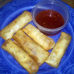Vegetarian Popia (Enjoyed by my friends of Vegan level 3) A picture of Vegetarian Popia (Enjoyed by my friends of Vegan level 3).