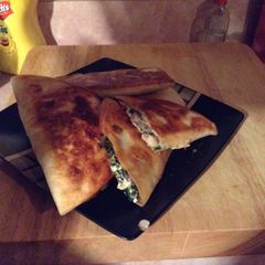 Spinach Chicken Mushroom Quesadillas A picture of Spinach Chicken Mushroom Quesadillas.