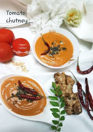 A picture of Tomato onion chutney.