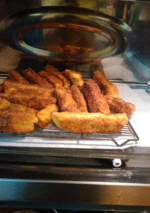 A picture of Fried puffball mushroom.