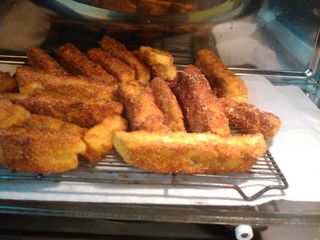 Fried puffball mushroom