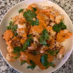 A picture of Thai curry inspired 10 Min Shrimp.