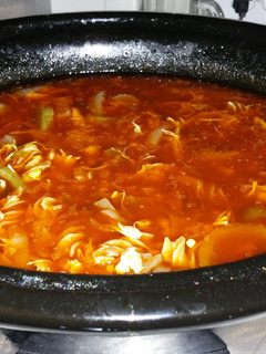 A picture of Fajita Sunrise Soup.