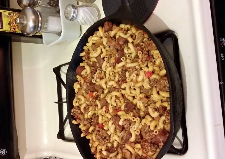 Recipe of Quick The macaroni with turkey and chorizo dish