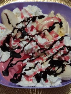 Una foto de Banana split